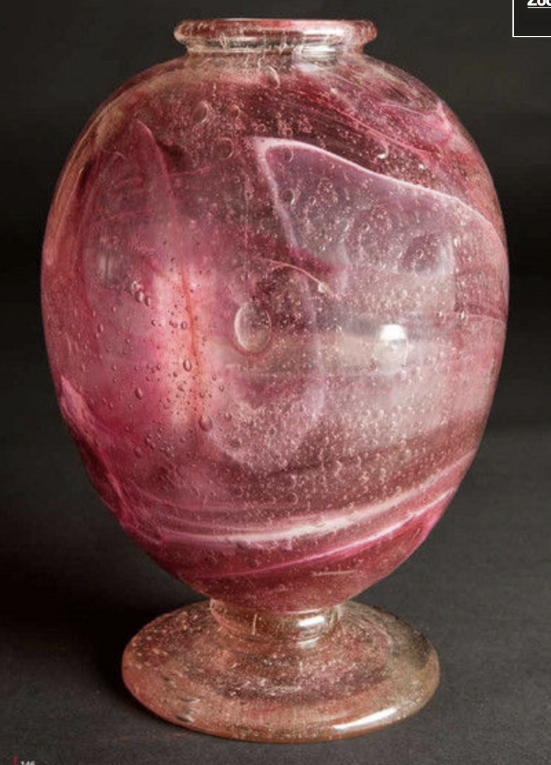 Charles Schneider ecaille vase round rose